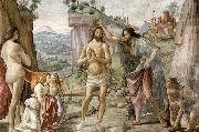 GHIRLANDAIO, Domenico Detail of Baptism of Christ oil on canvas
